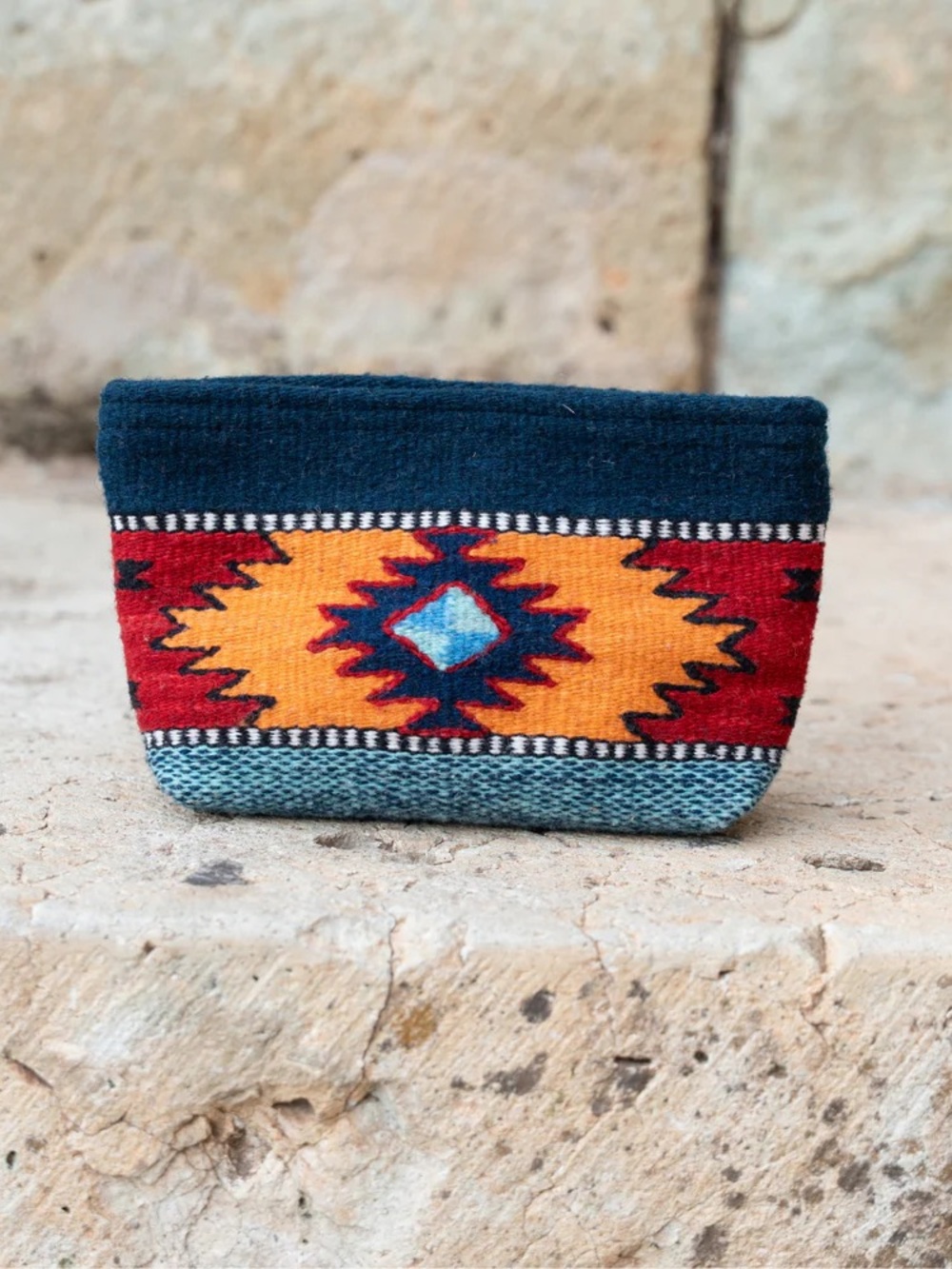 MZ Made Eagle Eye Handwoven Wool Pouch - Picture 3 of 12